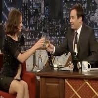 STAGE TUBE: Marion Cottilard Toasts Golden Globe Nomination on 'Late Night With…